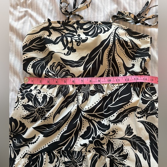 NWOT Who What Wear size XS black and off white floral high low hem sundress - Picture 6 of 9